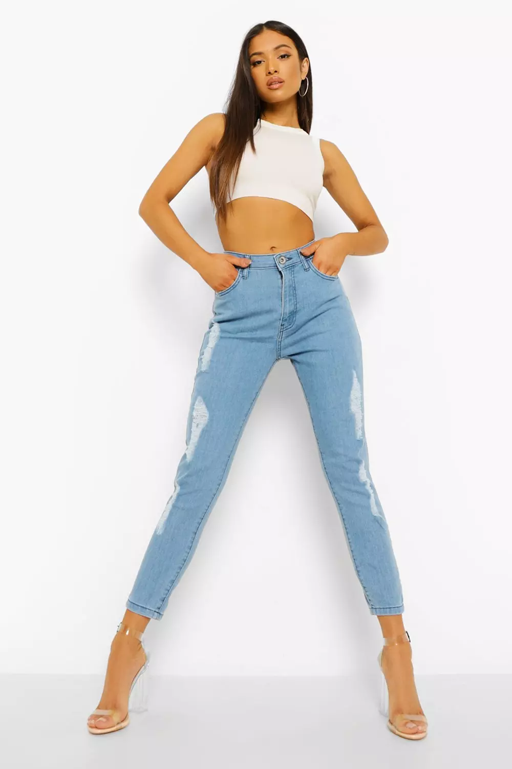 Petite cropped 2025 skinny jeans